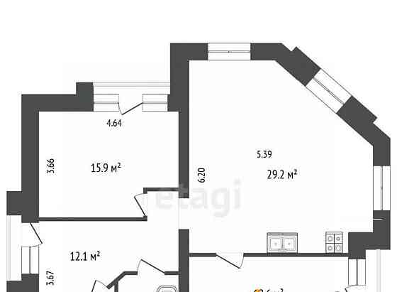 3-комн. квартира, 75.1 м2, 3/5 эт. Архангельск