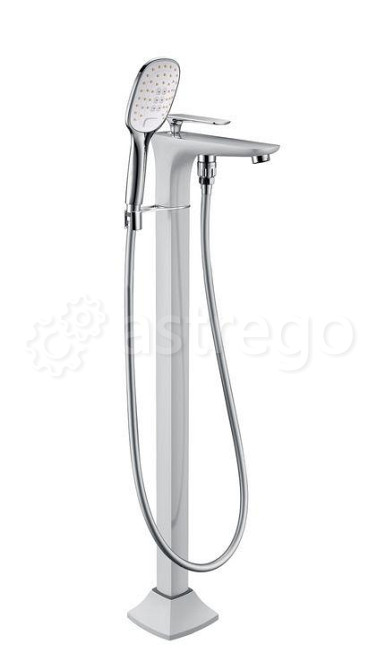 Смеситель напольный для ванны с душем Timo Helmi 4000/00-16Y-CR хром-белый 4000-00-16Y-CR Москва - изображение 1