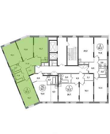 3-комн. квартира, 88 м2, 13/17 эт. Москва