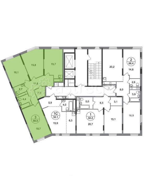 3-комн. квартира, 88 м2, 13/17 эт. Москва - изображение 4