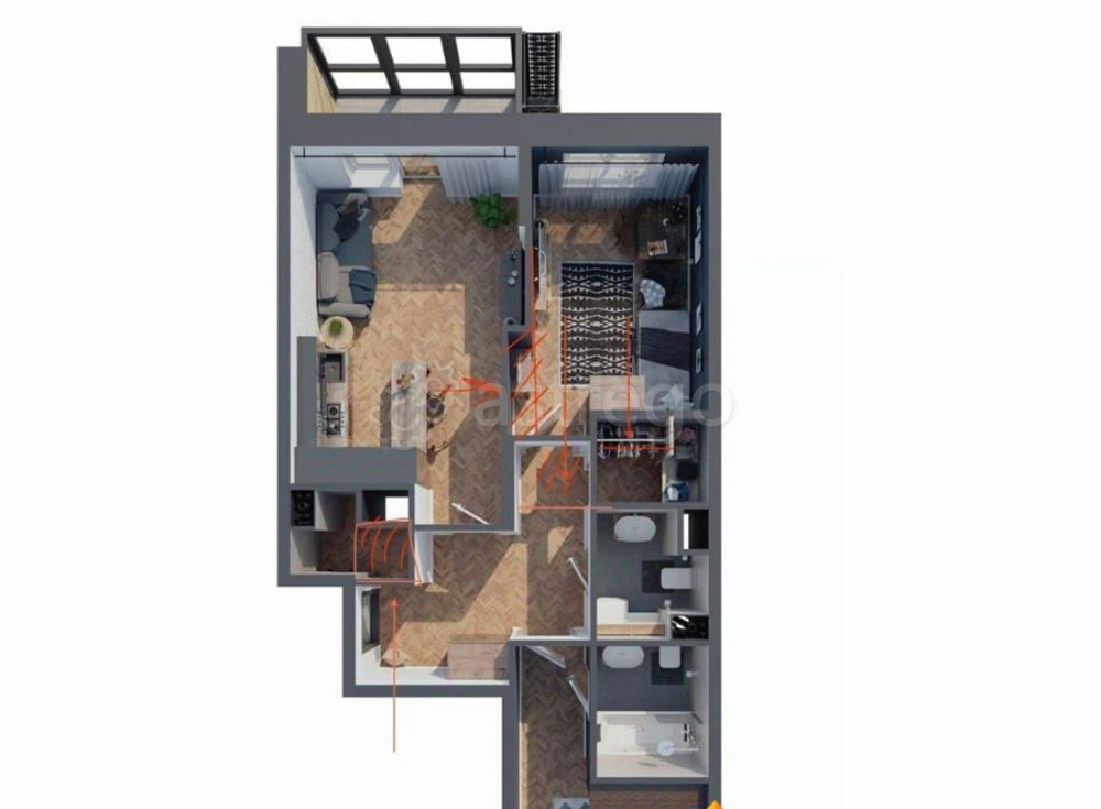 2-комн. квартира, 70 м2, 23/25 эт. Одинцово - изображение 2