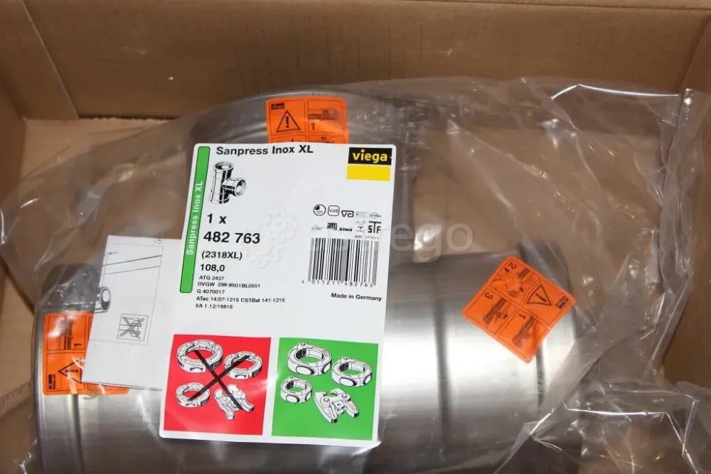 Тройники Viega 482763 (2318XL) 108, 0 Санкт-Петербург - изображение 1