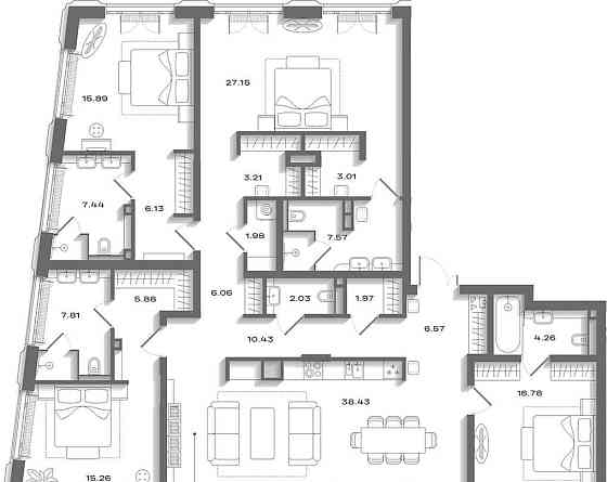 4-комн. квартира, 201.34 м2, 7/8 эт. Москва