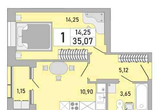 1-комн. квартира, 35 м2, 5/24 эт. Уфа