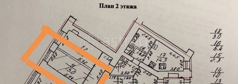 Комната, 15 м2, 2/4 эт. Санкт-Петербург - изображение 2