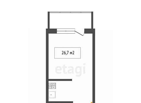 Студия, 26.7 м2, 16/18 эт. Барнаул