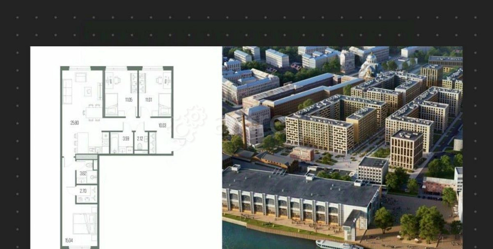 3-комн. квартира, 84.96 м2, 2/10 эт. Санкт-Петербург - изображение 1