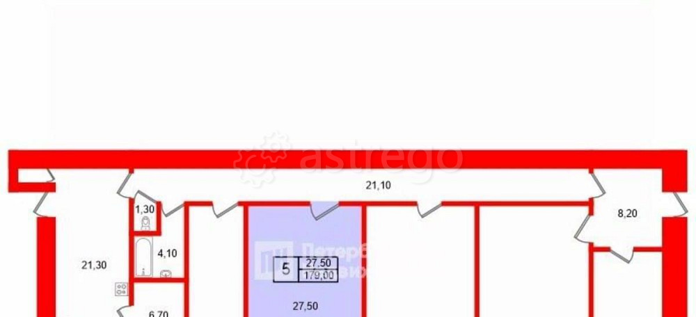 Комната, 27.5 м2, 2/5 эт. Санкт-Петербург - изображение 4