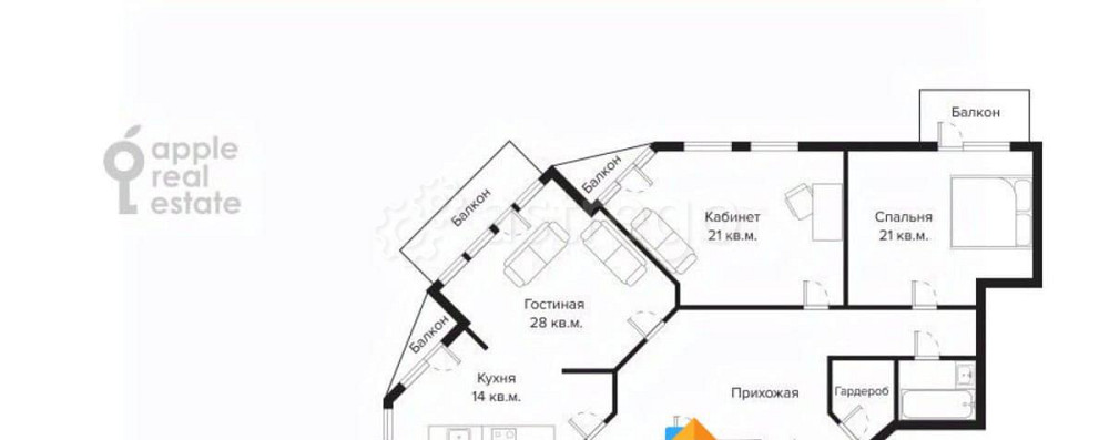 4-комн. квартира, 148 м2, 2/10 эт. Москва - изображение 4