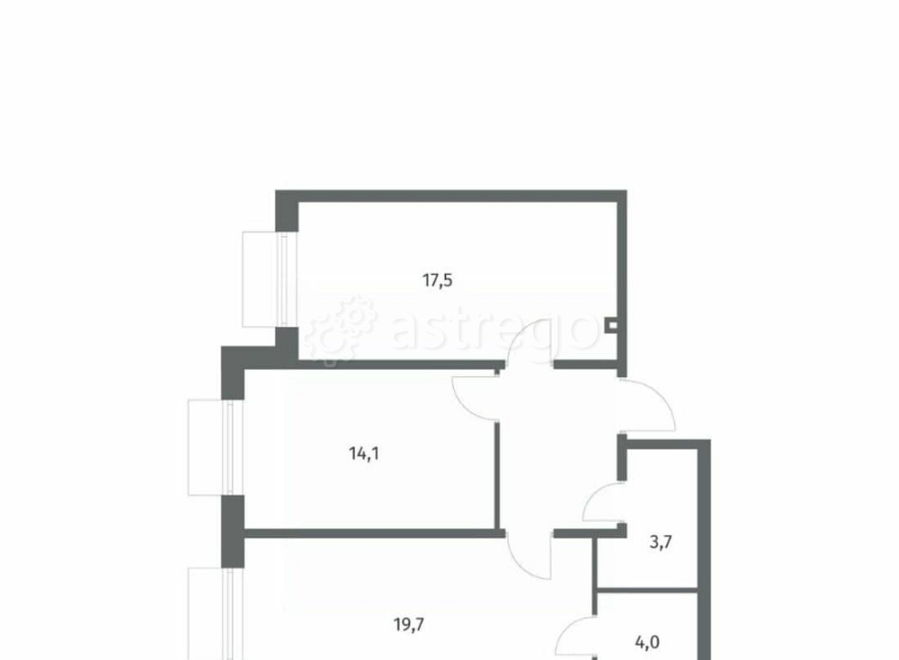 2-комн. квартира, 65.8 м2, 2/8 эт. Санкт-Петербург - изображение 1