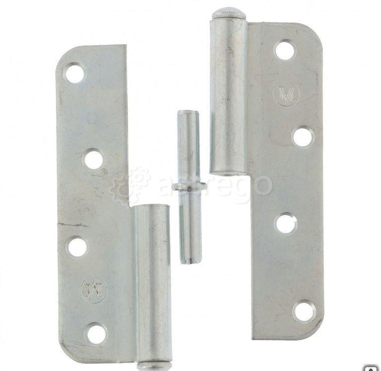 Петля накладная ПН1-110 правая, цинк, 4 шт, (Металлист) Россия Новосибирск - изображение 1