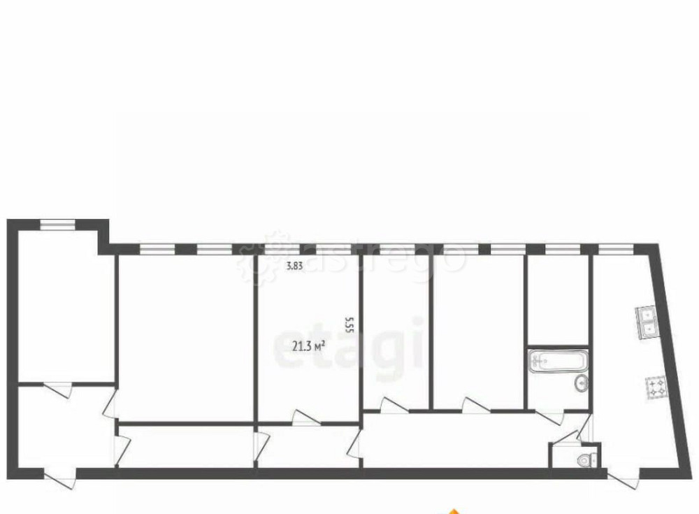Комната, 26.8 м2, 2/6 эт. Санкт-Петербург - изображение 7
