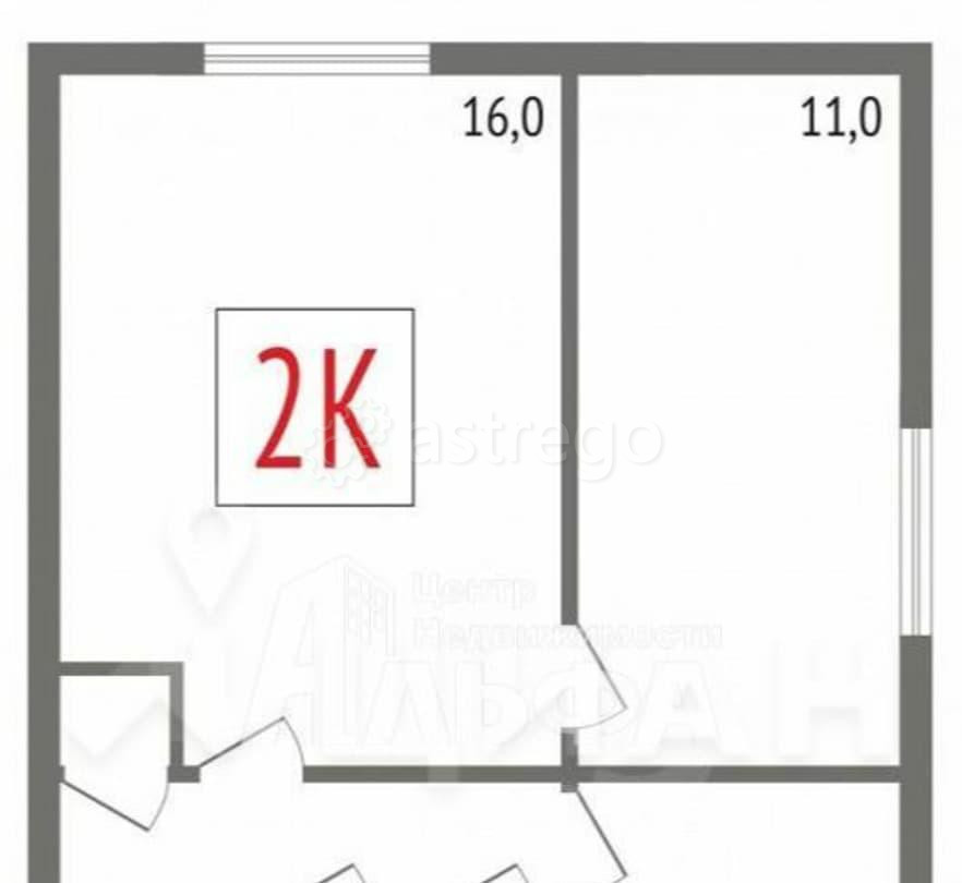 2-комн. квартира, 42 м2, 4/4 эт. Бийск - изображение 5