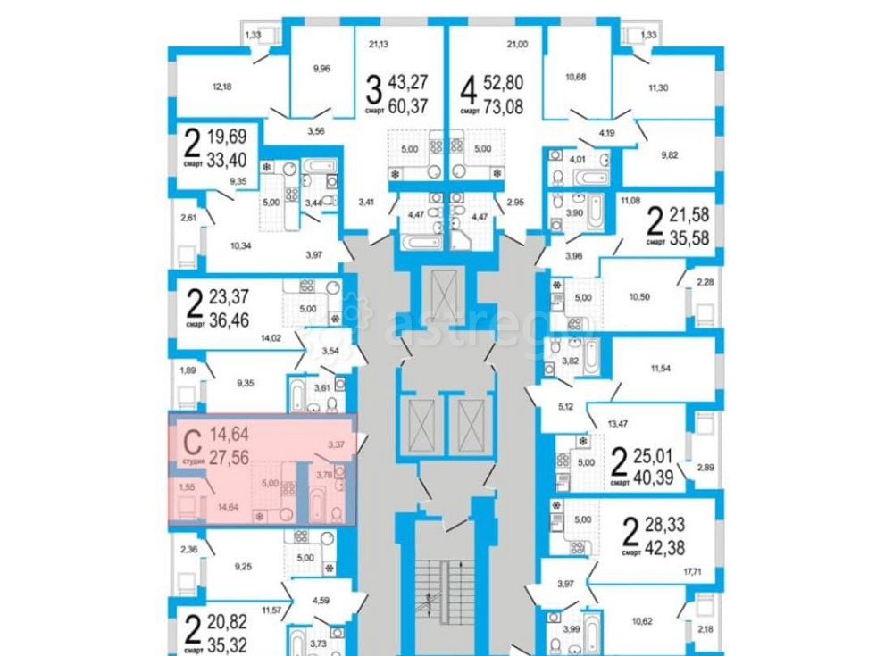 1-комн. квартира, 27.56 м2, 22/25 эт. Уфа - изображение 7