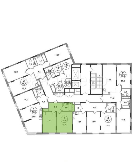 1-комн. квартира, 38 м2, 15/17 эт. Москва - изображение 4