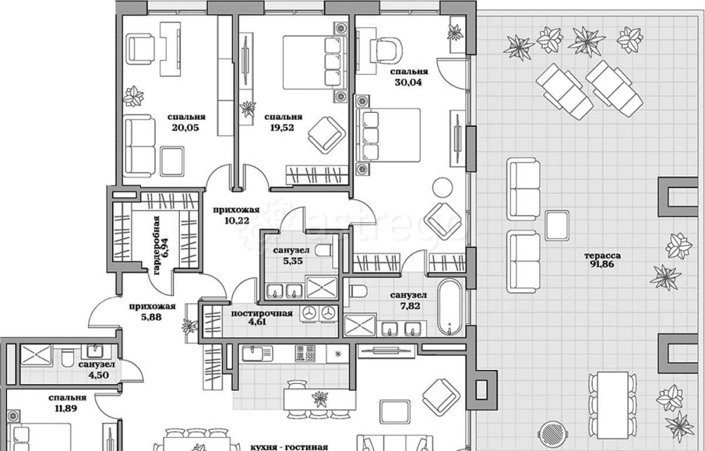 4-комн. квартира, 208.21 м2, 6/6 эт. Москва - изображение 1