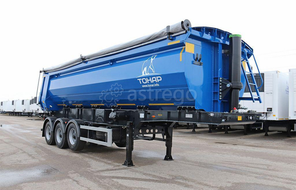 Полуприцеп-самосвал Тонар SH3-33 95892 V 33 м3 ССУ 1200 мм 3 оси пневмоподъемная ось барабаны Краснодар - изображение 1