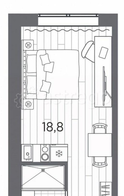 1-комн. апарт-ы, 22.6 м2, 3/13 эт. Санкт-Петербург - изображение 1