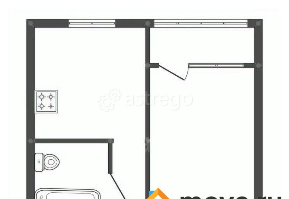 1-комн. квартира, 32.1 м2, 1/5 эт. Белогорск - изображение 7