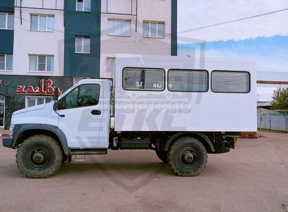 Вахтовый автобус на базе автомобиля Садко Некст С41А23 4х4 с фургоном на 20 мест с кондиционером Москва - изображение 1
