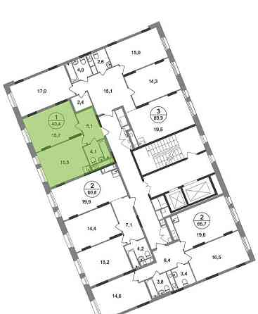 1-комн. квартира, 40 м2, 7/17 эт. Москва