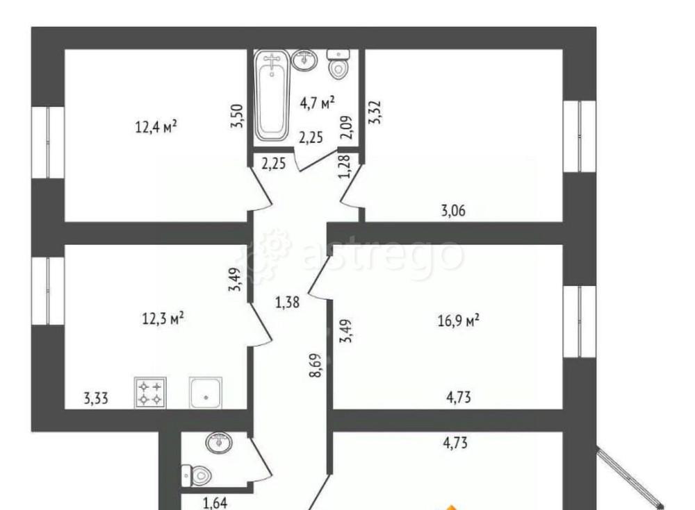 4-комн. квартира, 102 м2, 3/10 эт. Уфа - изображение 4