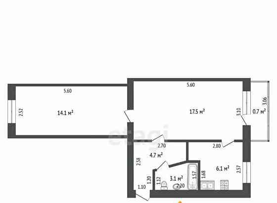2-комн. квартира, 44.5 м2, 2/5 эт. Стерлитамак