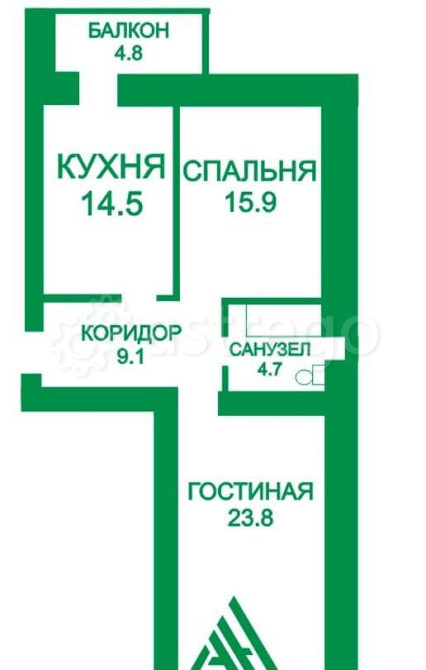 2-комн. квартира, 67.8 м2, 2/15 эт. Благовещенск - изображение 5