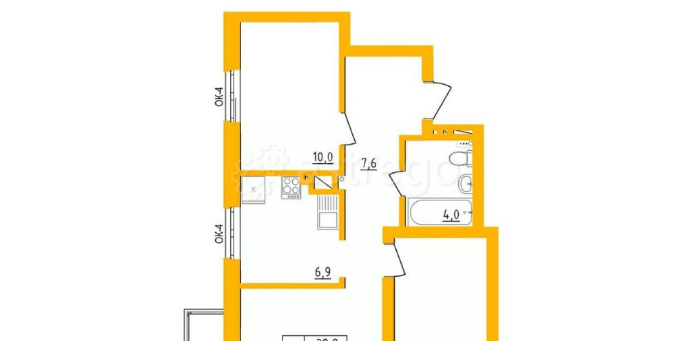 3-комн. квартира, 59 м2, 10/27 эт. Уфа - изображение 1