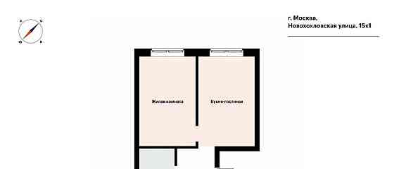 1-комн. квартира, 43.4 м2, 22/24 эт. Москва