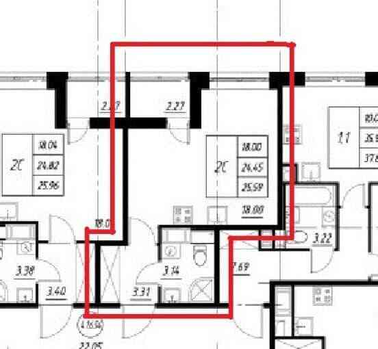 Студия, 24 м2, 6/12 эт. Санкт-Петербург