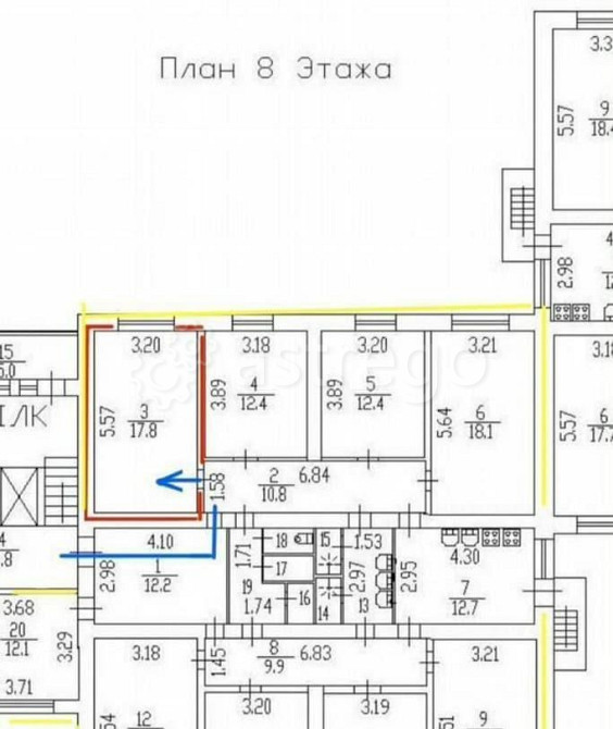 Комната, 17.8 м2, 8/11 эт. Санкт-Петербург - изображение 1
