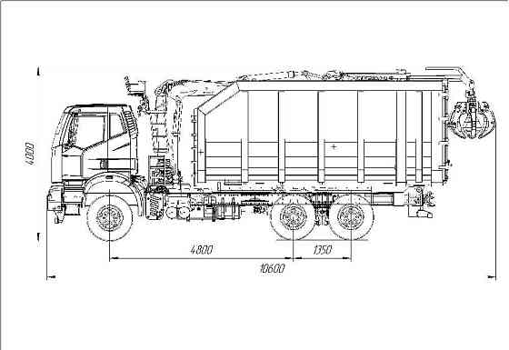 Ломовоз на шасси FAW с КМУ ВМ10-74М грейфером лепестковым RG-25 Санкт-Петербург