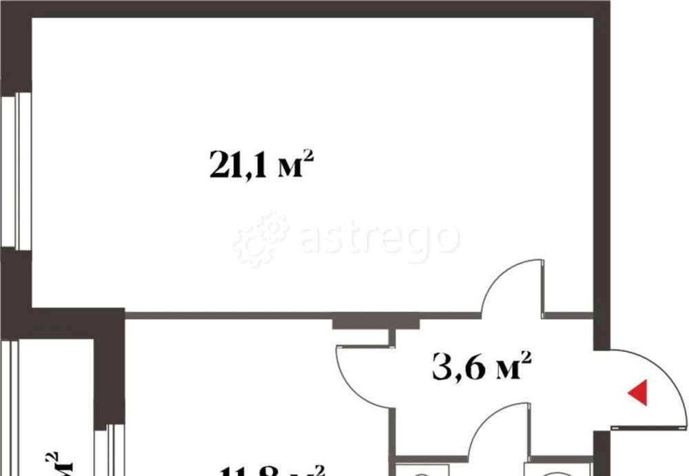 1-комн. квартира, 40.6 м2, 2/6 эт. Красногорск - изображение 1