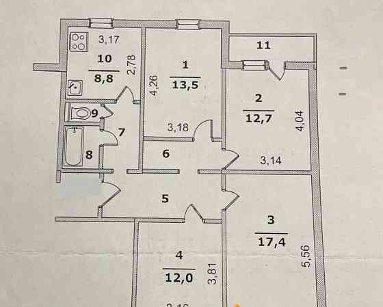 4-комн. квартира, 83.8 м2, 4/9 эт. Белгород