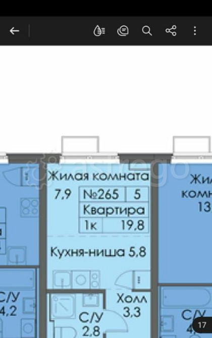 Студия, 20 м2, 22/33 эт. Москва - изображение 2