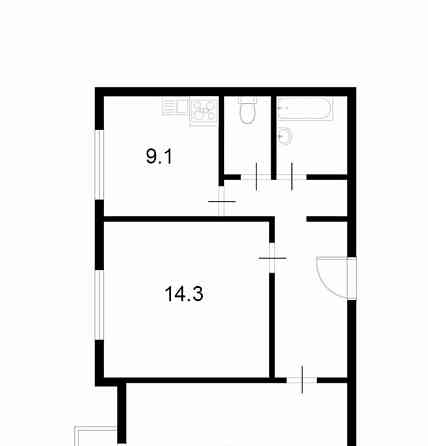 2-комн. квартира, 54 м2, 14/22 эт. Москва