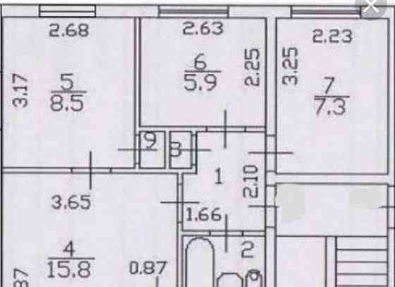 4-комн. квартира, 49.4 м2, 3/5 эт. Санкт-Петербург