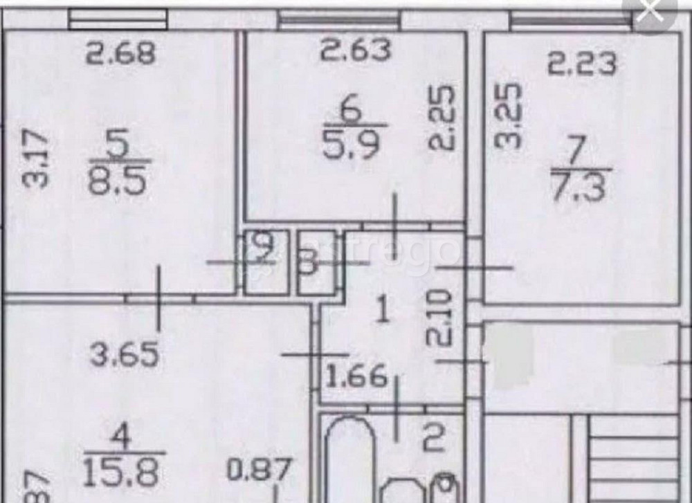 4-комн. квартира, 49.4 м2, 3/5 эт. Санкт-Петербург - изображение 6