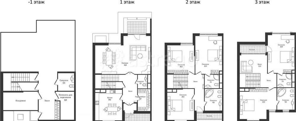 Таунхаус, 400.6 м2, 3 эт. Москва - изображение 2