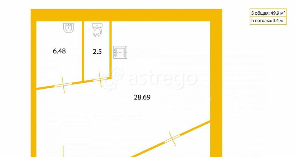 Свободного назначения, 49.9 м2 Санкт-Петербург - изображение 3