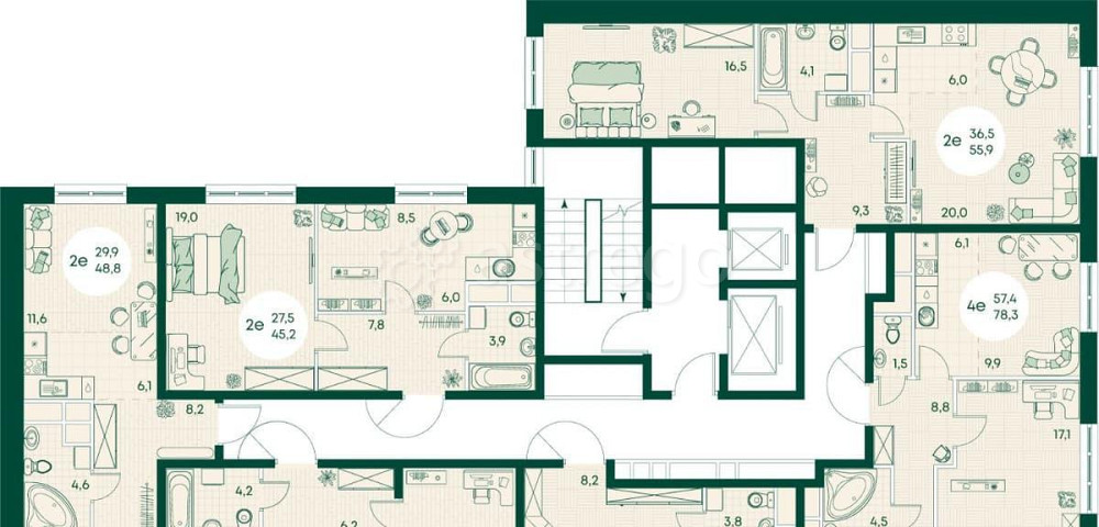 4-комн. квартира, 78.3 м, 15/17 эт. Яблоновский - изображение 7