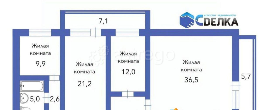 4-комн. квартира, 136 м2, 3/5 эт. Благовещенск - изображение 1