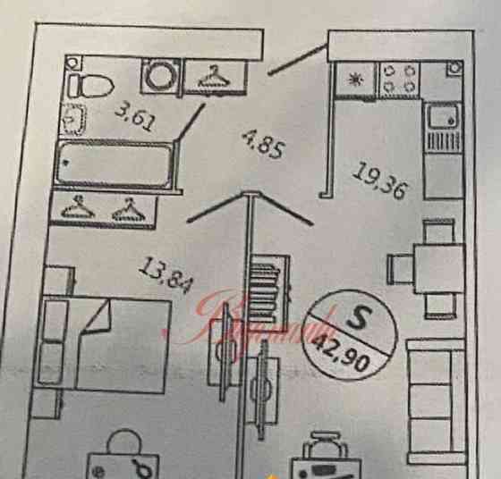 1-комн. квартира, 42.9 м2, 9/12 эт. Северодвинск