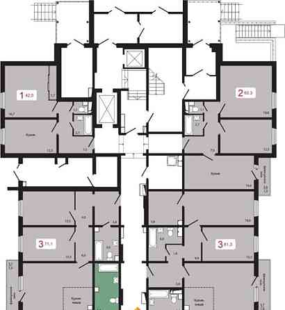 4-комн. квартира, 89.3 м2, 1/17 эт. Красноярск