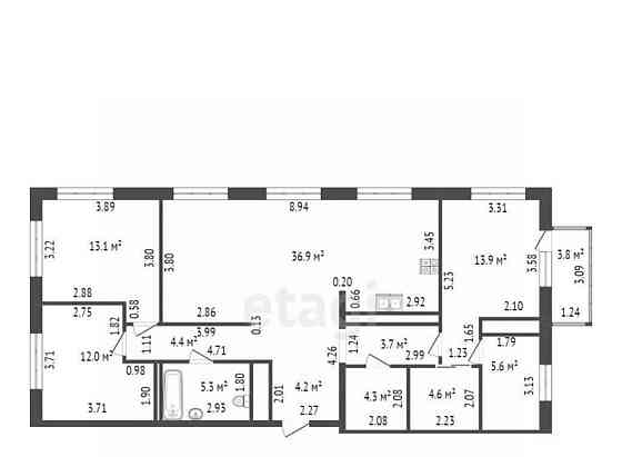 4-комн. квартира, 108 м2, 15/22 эт. Санкт-Петербург