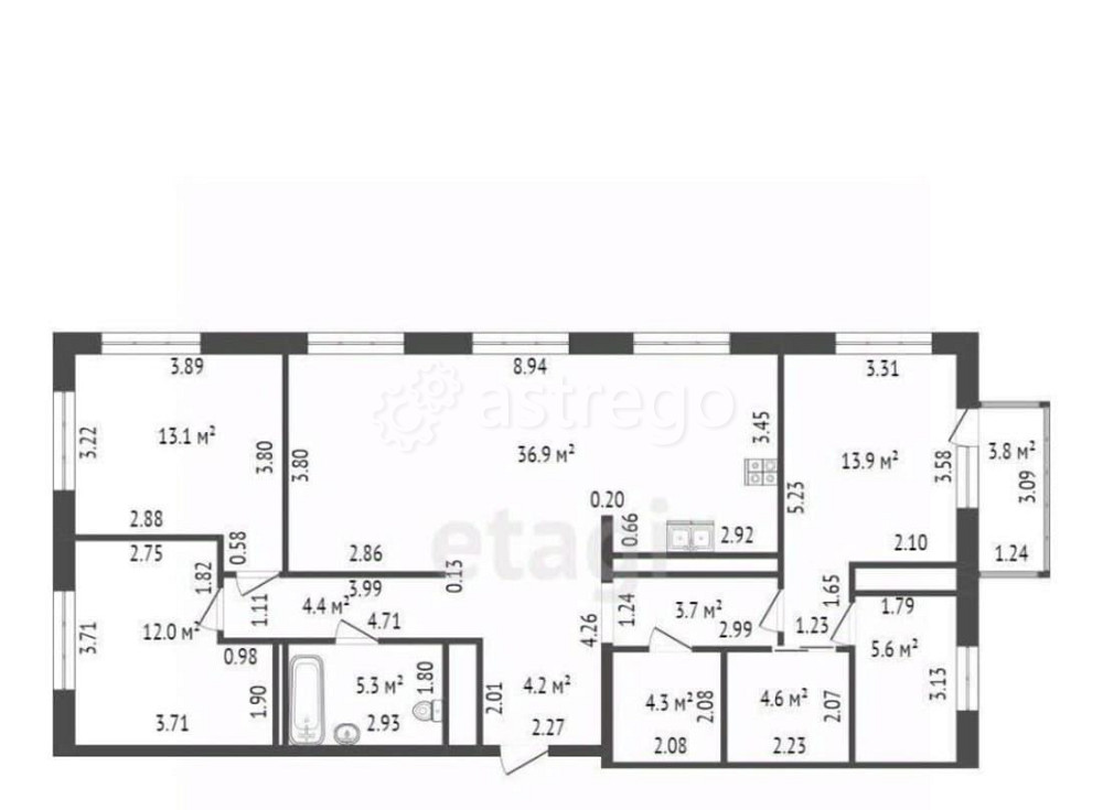 4-комн. квартира, 108 м2, 15/22 эт. Санкт-Петербург - изображение 3