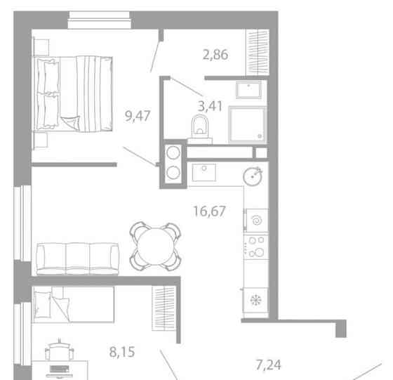 3-комн. квартира, 63.18 м2, 17/26 эт. Астрахань