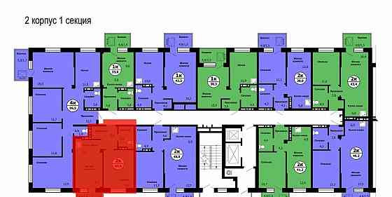 2-комн. квартира, 44 м2, 4/19 эт. Красноярск