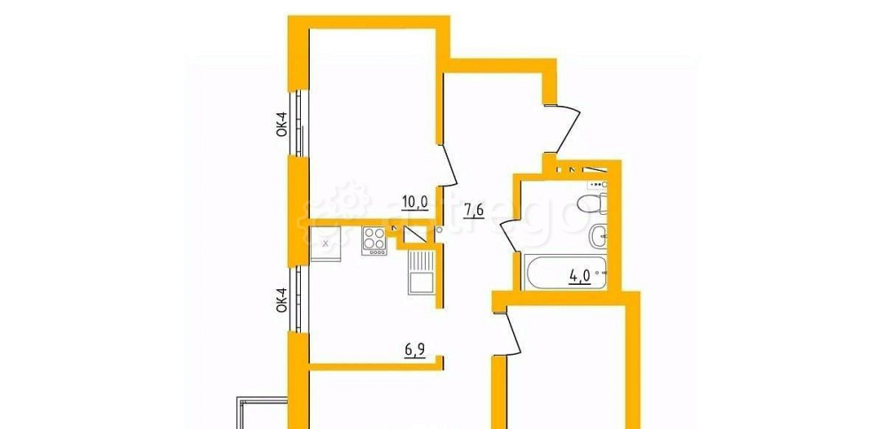 3-комн. квартира, 58.4 м2, 24/27 эт. Уфа - изображение 2